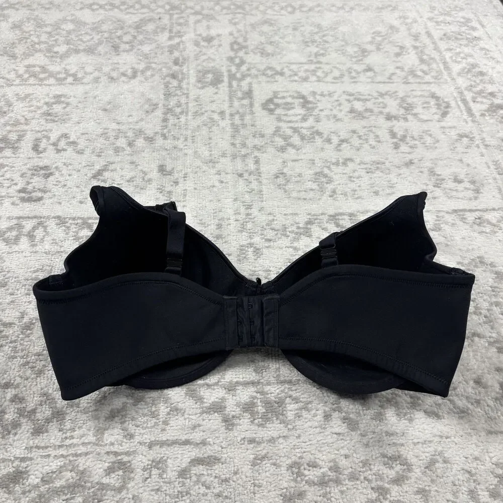 Vanity Fair Bra Black Molded Cup Underwire 75335 Multiway Straps Size 40DD